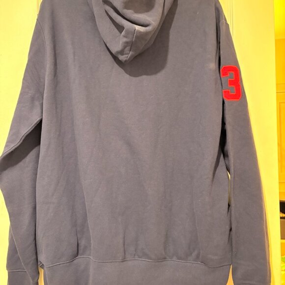 POLO Ralph Lauren Triple Pony Pullover Hoodie in Navy, size Men's Large, NWT - Picture 3 of 7